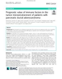 Prognostic value of immune factors in the tumor microenvironment of patients with pancreatic ductal adenocarcinoma