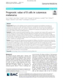 Prognostic value of B cells in cutaneous melanoma