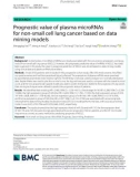 Prognostic value of plasma microRNAs for non-small cell lung cancer based on data mining models