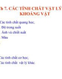 Bài giảng Tinh thể - Khoáng vật: Chương 7 - Võ Viết Văn