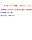 Bài giảng Tinh thể - Khoáng vật: Chương 5 - Võ Viết Văn