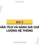 Bài giảng Lý thuyết điều khiển tự động: Bài 5