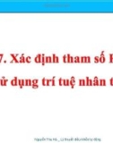 Bài giảng Lý thuyết điều khiển tự động: Chương 2.7 - TS. Nguyễn Thu Hà