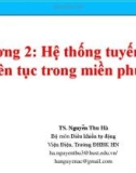 Bài giảng Lý thuyết điều khiển tự động: Chương 2.1 - TS. Nguyễn Thu Hà