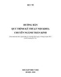 Hướng dẫn quy trình kỹ thuật nội khoa chuyên ngành thần kinh (Ban hành kèm theo Quyết định số 3154/QĐ-BYT ngày 21 tháng 8 năm 2014 của Bộ trưởng Bộ Y tế)