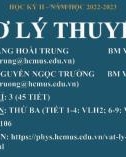 Bài giảng Cơ lý thuyết: Chương 1 - TS. Đặng Hoài Trung