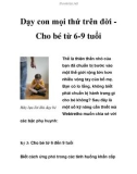 Dạy con mọi thứ trên đời