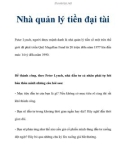 Nhà quản lý tiền đại tài