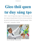 Gieo thói quen tư duy sáng tạo