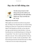 Dạy cho trẻ biết thông cảm