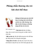 Phòng chấn thương cho trẻ khi chơi thể thao