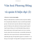 Văn hoá Phương Đông và quản lí hiện đại (2)