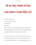 10 tư duy kinh tế lớn của năm Canh Dần (2)