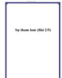 Sự tham lam (Bài 2/5)