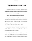 Dạy Internet cho trẻ em