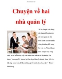 Chuyện về hai nhà quản lý