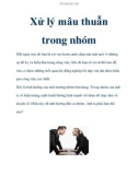 Xử lý mâu thuẫn trong nhóm