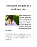 Những cách đơn giản giúp bé hết nhút nhát