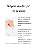 Giúp bé yêu đối phó với ác mộng