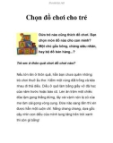 Chọn đồ chơi cho trẻ