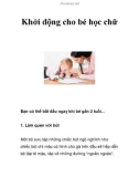 Khởi động cho bé học chữ