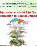 Bài giảng Cơ sở dữ liệu địa lý: Chương 1 - ThS. Nguyễn Duy Liêm