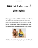 Giải thích cho con về giàu-nghèo