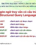 Bài giảng Cơ sở dữ liệu địa lý: Chương 5 - ThS. Nguyễn Duy Liêm