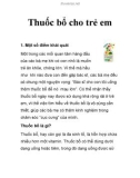 Thuốc bổ cho trẻ em