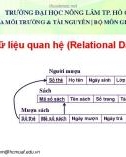 Bài giảng Cơ sở dữ liệu địa lý: Chương 3 - ThS. Nguyễn Duy Liêm