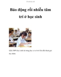 Báo động rối nhiễu tâm trí ở học sinh