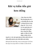 Khi vợ kiếm tiền giỏi hơn chồng