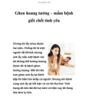 Ghen hoang tưởng – mầm bệnh giết chết tình yêu