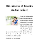 Hội chứng trẻ cô đơn giữa gia đình (phần 4)