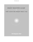 Nhất Nguyên Luận_ Thể Cách Tri Nhận Thực Tại