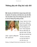 Những phụ nữ sống hai cuộc đời