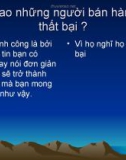 Tại sao những người bán hàng lại thất bại