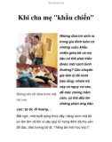 Khi cha mẹ khẩu chiến