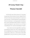 40 Gương Thành Công - Winston Churchill