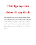 Thiết lập mục tiêu nhóm với quy tắc 4c