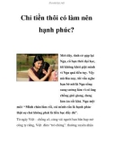 Chỉ tiền thôi có làm nên hạnh phúc?