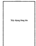 Xây dựng lòng tin