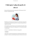 5 thói quen 1 phụ nữ quyến rũ nên có