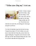 Trầm cảm vắng mẹ ở trẻ em