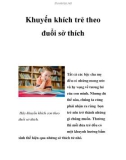 Khuyến khích trẻ theo đuổi sở thích