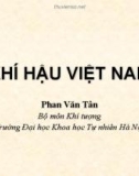 Bài giảng Khí hậu Việt Nam - Phan Văn Tân