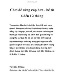 Chơi để cứng cáp hơn - bé từ 6 đến 12 tháng