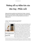 Những nỗi sợ thầm kín của đàn ông - Phần cuối