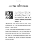 Dạy trẻ biết yêu em