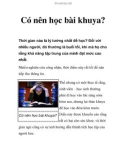 Có nên học bài khuya?